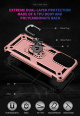 Samsung Galaxy A23      Military Armour Ring Case    RoseGold