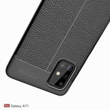 Samsung Galaxy A71      Leather Texture Case    Red
