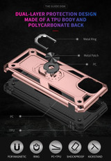 Samsung Galaxy A03      Military Armour Ring Case    RoseGold