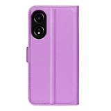 Oppo A58 4G      Pu Wallet Case    [Purple]