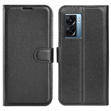 Oppo A77 5G      Pu Wallet Case    [Black]
