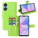 Oppo A78 5G      Pu Wallet Case    [Green]