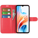 Oppo A38 4G      Pu Wallet Case    [Red]
