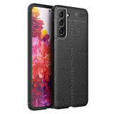 Samsung Galaxy S22+      Leather Texture Case    Black