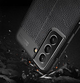 Samsung Galaxy S22+      Leather Texture Case    Black