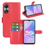 Oppo A78 5G      Pu Wallet Case    [Red]