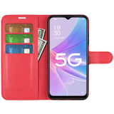 Oppo A78 5G      Pu Wallet Case    [Red]