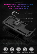 Samsung Galaxy A23      Military Armour Ring Case    Black