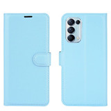 Oppo Find X3 Lite      Pu Wallet Case    [Lightblue]