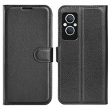 Oppo Reno8 Lite 5G      Pu Wallet Case    [Black]