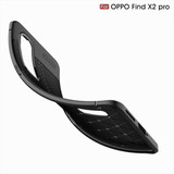 OPPO Find X2 Pro Leather Texture TPU Case Black