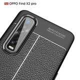 OPPO Find X2 Pro Leather Texture TPU Case Black