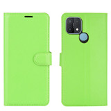 Oppo A15      Pu Wallet Case    [Green]