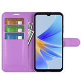 Oppo A17      Pu Wallet Case    [Purple]