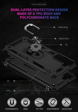 Samsung Galaxy S22      Military Armour Ring Case    Black