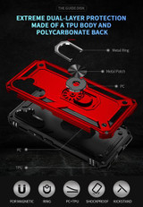 Samsung Galaxy A54 5G      Military Armour Ring Case    Red