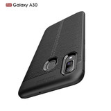 Samsung Galaxy A20/A30      Leather Texture Case    Navy