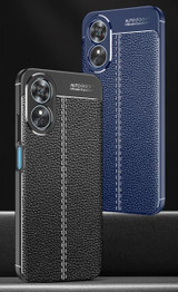 OPPO A17 Leather Texture Case Black