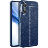 OPPO A17 Leather Texture Case Navy