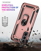 Samsung Galaxy S22+      Military Armour Ring Case    RoseGold