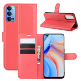 Oppo Reno4 5G      Pu Wallet Case    [Red]