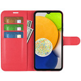Galaxy A03      Pu Wallet Case    [Red]