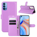 Oppo Reno4 5G      Pu Wallet Case    [Purple]