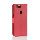 Oppo R11S      Pu Wallet Case    [Red]