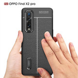 OPPO Find X2 Pro Leather Texture TPU Case Navy