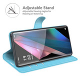 Oppo Find X3 Pro      Pu Wallet Case    [Lightblue]