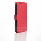 Oppo R9S      Pu Wallet Case    [Red]