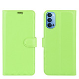 Oppo Reno4 5G      Pu Wallet Case    [Green]