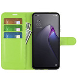 Oppo Reno8 5G      Pu Wallet Case    [Green]