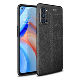 OPPO Reno4 Pro 5G Leather Texture Case Black
