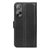 Oppo A98 5G      Pu Wallet Case    [Black]