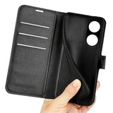 Oppo A98 5G      Pu Wallet Case    [Black]