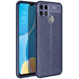 OPPO A15 Leather Texture Case Navy