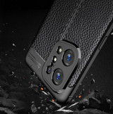 OPPO Find X5 Leather Texture Case Black