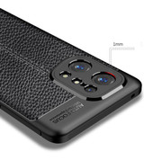 OPPO Find X5 Leather Texture Case Black