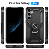Samsung Galaxy S24      Military Armour Ring Case    Black