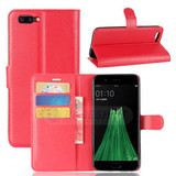 Oppo R11      Pu Wallet Case    [Red]
