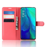 Oppo Reno 10Xzoom      Pu Wallet Case    [Red]