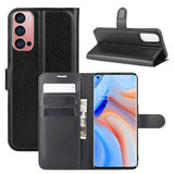 Oppo Reno4 Pro 5G      Pu Wallet Case    [Black]