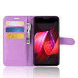 Oppo R15 Pro      Pu Wallet Case    [Purple]