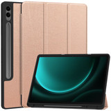 Samsung Galaxy Tab S9FE+ X610    Tri-Fold PU Case    RoseGold