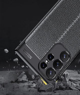 Samsung Galaxy S24Ultra      Leather Texture Case    Navy