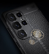 Samsung Galaxy S24Ultra      Leather Texture Case    Navy