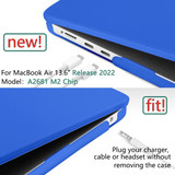 Apple MacBook Air 13" (M2, 2022) A2681   Matte Hard Case    DarkBlue