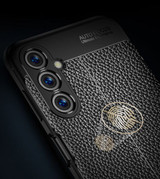 Samsung Galaxy M54 5G      Leather Texture Case    Black