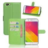 Oppo F1S      Pu Wallet Case    [Green]